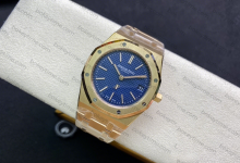 How is the craftsmanship of the ZF Factory Audemars Piguet Royal Oak 15202BA in blue and gold color scheme?-Bokey Time