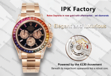 Rolex Rose Gold Daytona 116595RBOW Rainbow Daytona with 4130 Movement from IPK Factory-Bokey Time