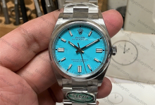 What are the advantages of Clean Factory (C Factory) modifying the Rolex Oyster Perpetual Tiffany Blue model with a substitute high-transparency glass mirror?-Bokey Time