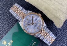 VS Factory 36mm Two-Tone Rose Gold Day-Date with Fluted Dial, Rolex Replica Watch-Bokey Time