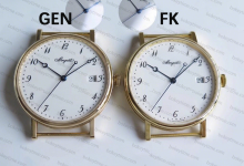 Authentic vs. Fake Comparison: FK Factory Breguet Classique 5177 Yellow Gold Version V3 vs. Genuine Model-Bokey Time