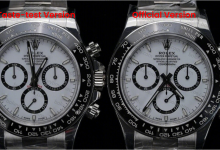 What is the difference between the official version of VS Factory's Rolex Daytona 126500 Panda Daytona and the 