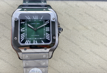 Will the BV Factory Cartier Santos WSSA0061 Peacock Green replica watch look obviously fake at first glance?-Bokey Time