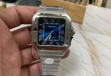 BV factory V2 upgraded version of Sandos WSSA0013 peacock blue, Cartier replica watch introduced-Bokey Time