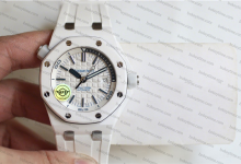 APS Factory Audemars Piguet Royal Oak Offshore 15707CB white ceramic model equipped with 3120 integrated movement.-Bokey Time