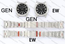 Comparison between true and false: EW factory Rolex Oyster Perpetual 41 black disc vs. Genuine-Bokey Time