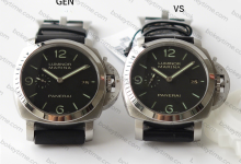 True and false comparison: VS Panerai PAM00312 vs. Genuine-Bokey Time
