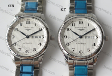 Genuine vs Replica Comparison: KZ Factory Longines Master Collection Dual Calendar vs Authentic Model-Bokey Time