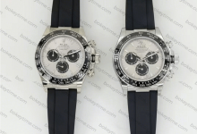 VS factory's weighted gray rubber Daytona compared with the original genuine Rolex Daytona series m126519ln-Bokey Time