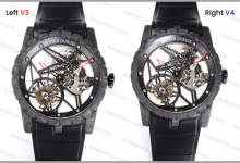 What are the upgrades of the BBR Factory V4 version of the Roger Dubuis Excalibur series DBEX0577?-Bokey Time