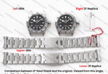 Genuine vs. Replica Comparison: ZF Factory Tudor Black Bay Series M79730-0006 Small Steel Shield vs. Authentic Model-Bokey Time